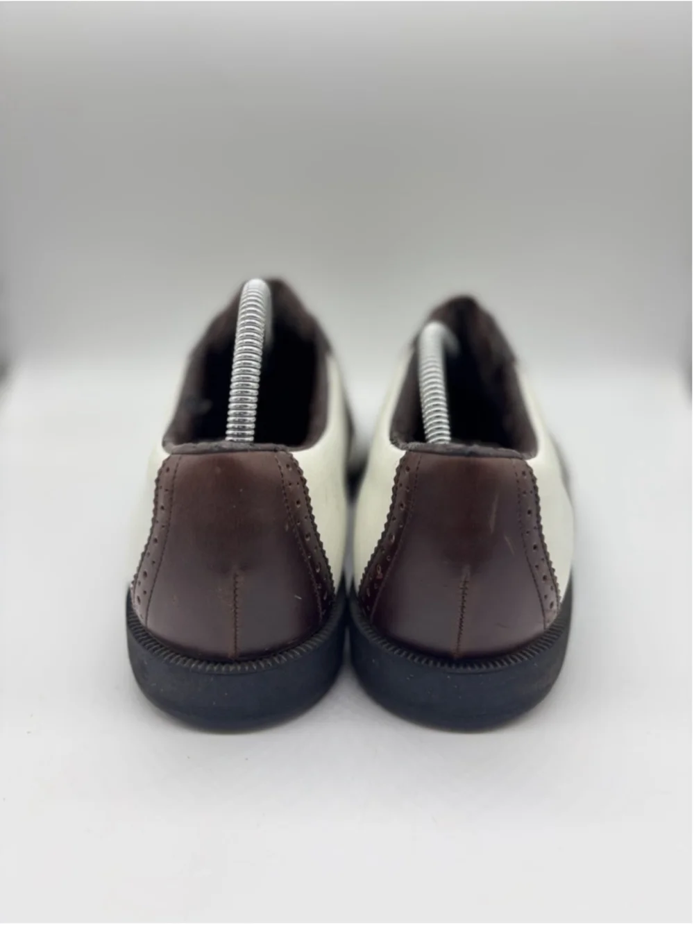 NEW FootJoy Classics White Leather Burgundy weave saddle golf shoes Men's 11.5D